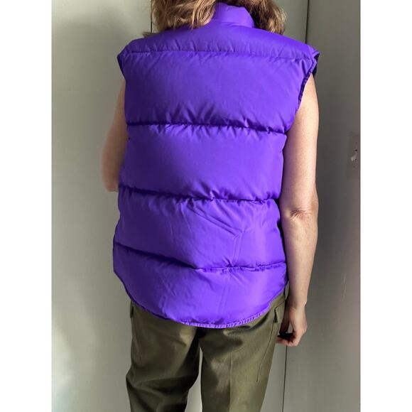 Lands' End Vintage down Puffer Vest Purple Size Small Unisex Outdoor Camping - Picture 8 of 9